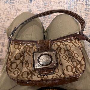 XOXO Brown and Tan Clutch